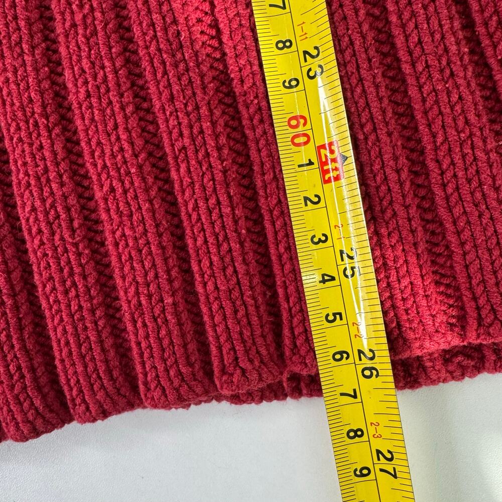 Vintage Y2K Old Navy Sweater Men Large Red Stripe Heavy Knit Skate Grunge 2001 - Picture 8 of 8